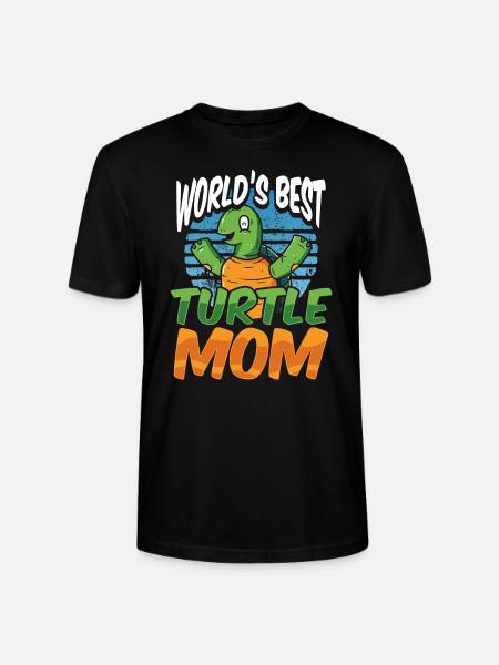 Turtle Mom Turtle Lover - Stanley/Stella CRAFTER Unisex Organic T-Shirt - black