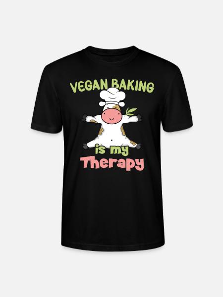 Vegan Baking is my Therapy - Stanley/Stella Unisex Bio-T-Shirt CRAFTER - Schwarz