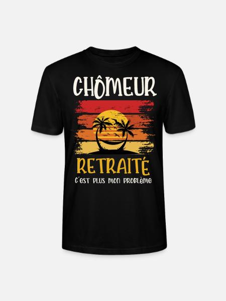 chômeur retraité - T-shirt bio CRAFTER Stanley Stella Unisexe - noir