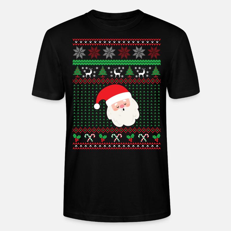 Weihnachtsmann, Weihnachtsgeschenk - Stanley/Stella Unisex Bio-T-Shirt CRAFTER - Schwarz