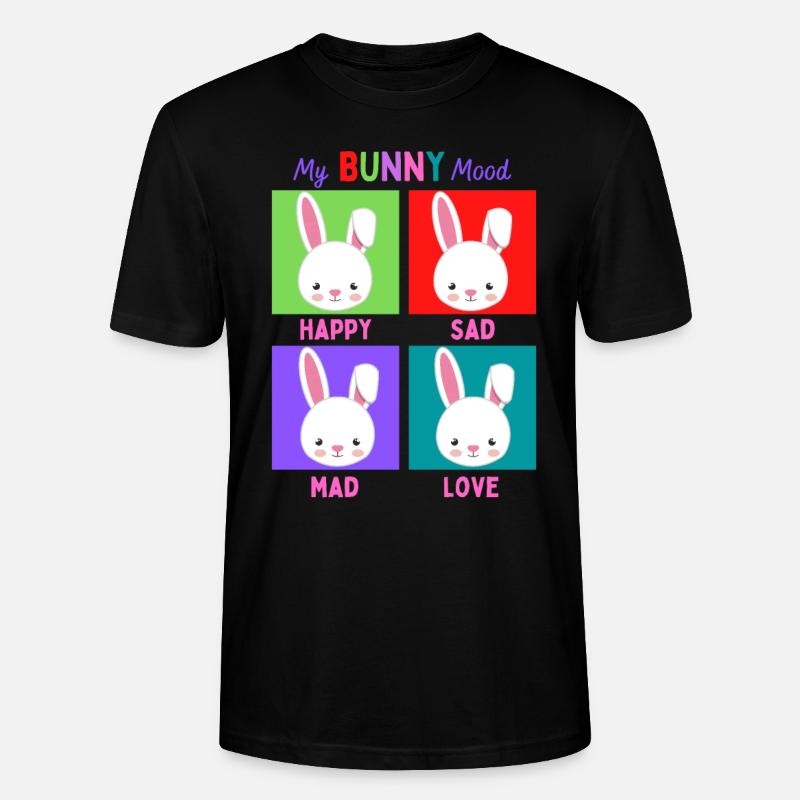 Mon humeur de lapin - T-shirt bio CRAFTER Stanley Stella Unisexe - noir