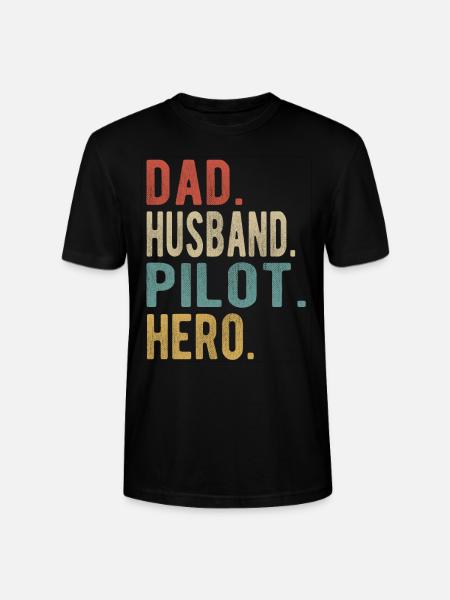 Pilot Papa Ehemann Held - Stanley/Stella Unisex Bio-T-Shirt CRAFTER - Schwarz