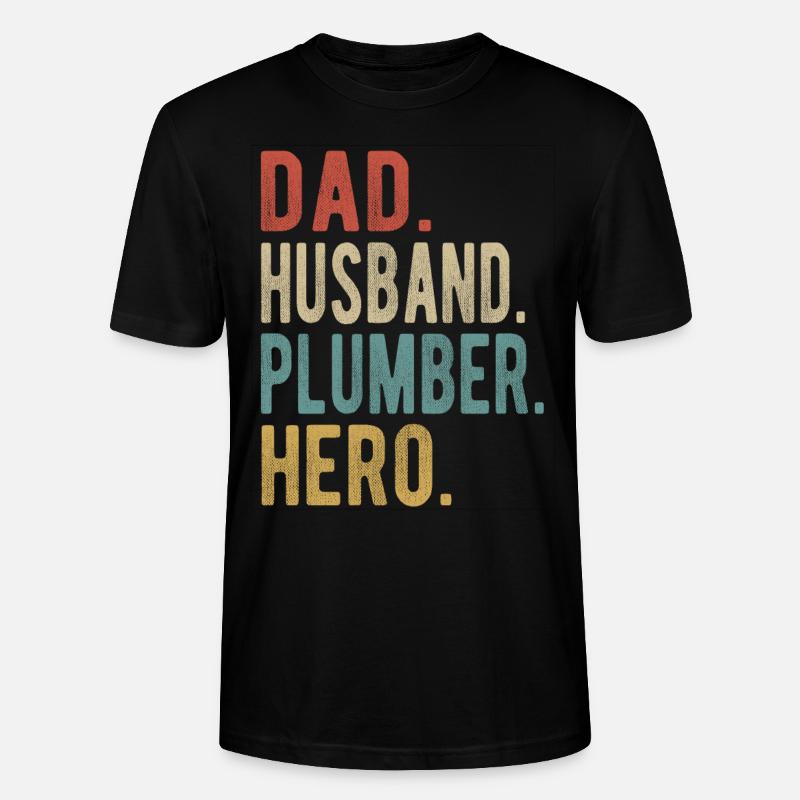 Klempner Papa Ehemann Held - Stanley/Stella Unisex Bio-T-Shirt CRAFTER - Schwarz