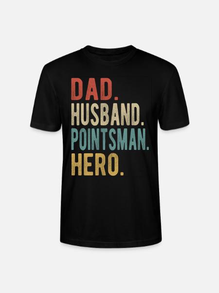 Switchman Papa Husband Held - Stanley/Stella CRAFTER Unisex Organic T-Shirt - black