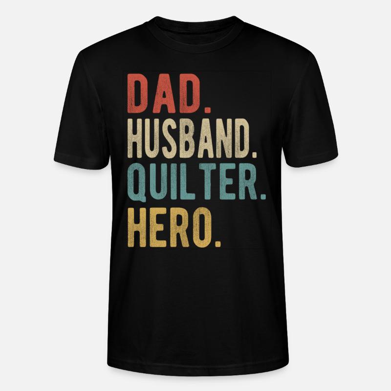 Quilter Papa Mari Héros - T-shirt bio CRAFTER Stanley Stella Unisexe - noir
