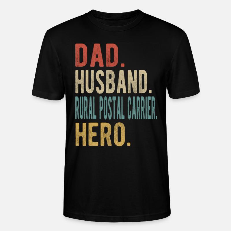 Ländlicher Postbote Papa Ehemann Held - Stanley/Stella Unisex Bio-T-Shirt CRAFTER - Schwarz