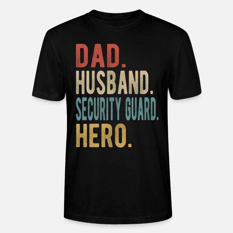 Sicherheitsbeamter Papa Ehemann Held - Stanley/Stella Unisex Bio-T-Shirt CRAFTER - Schwarz