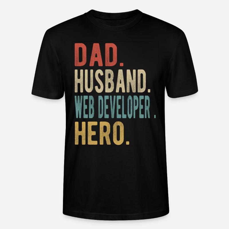 Web Entwickler Papa Ehemann Held - Stanley/Stella Unisex Bio-T-Shirt CRAFTER - Schwarz