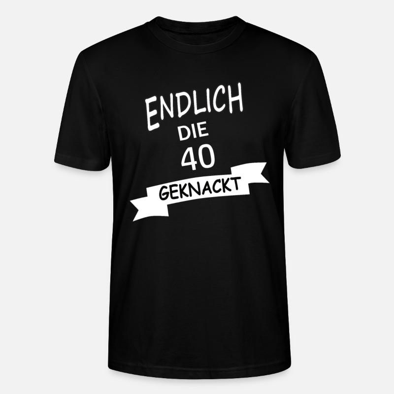 40. Geburtstag - Stanley/Stella Unisex Bio-T-Shirt CRAFTER - Schwarz