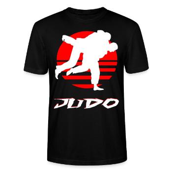 Judo - Stanley/Stella CRAFTER Unisex Organic T-Shirt - black - Front - Alina (178cm) & Michal (187cm)