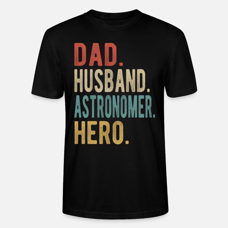 Astronome Papa Mari Héros - T-shirt bio CRAFTER Stanley Stella Unisexe - noir