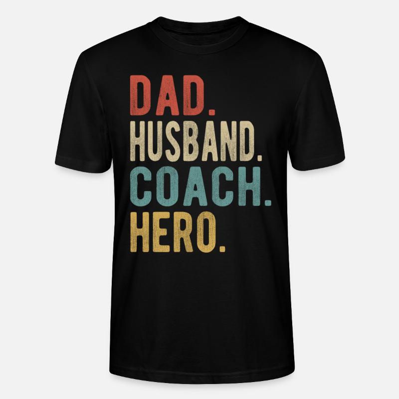 Coach Papa Ehemann Held - Stanley/Stella Unisex Bio-T-Shirt CRAFTER - Schwarz