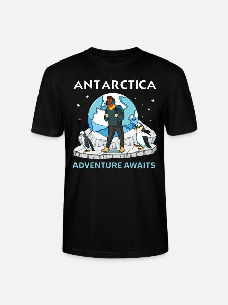 Antarctica Adventure Awaits Penguins Camper - Stanley/Stella CRAFTER Unisex Organic T-Shirt - black