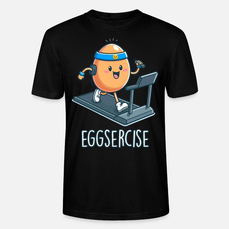 Eggsercise - Stanley/Stella CRAFTER Unisex Organic T-Shirt - black