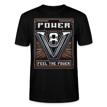 V8 - Stanley/Stella Unisex Bio-T-Shirt CRAFTER - Schwarz - Vorne - Alina (178cm) & Michal (187cm)