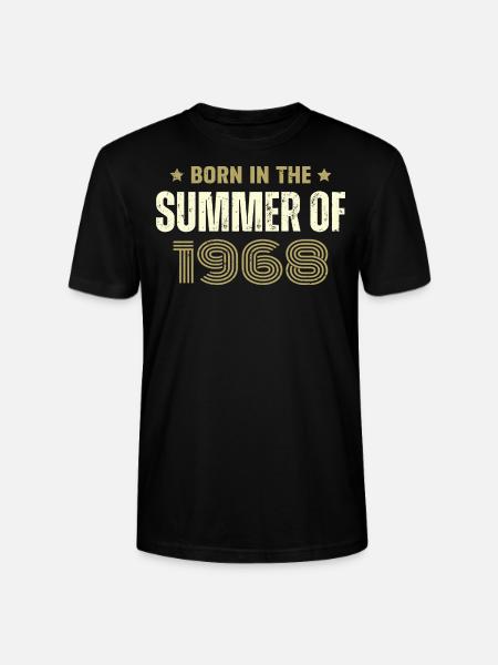 Vintage 1968 Vintage 1968 Birthday Gift - Stanley/Stella CRAFTER Unisex Organic T-Shirt - black