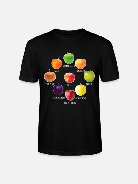 Apple Varieties Different Apples Realistic Apple - Stanley/Stella CRAFTER Unisex Organic T-Shirt - black