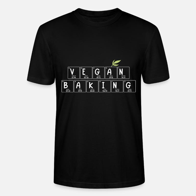 Vegan Baking - Periodensystem - Stanley/Stella Unisex Bio-T-Shirt CRAFTER - Schwarz