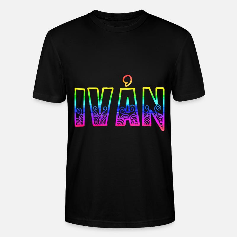 ivån rs regenbogen - Stanley/Stella Unisex Bio-T-Shirt CRAFTER - Schwarz