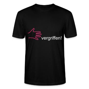 vergriffen gegen Anmache Frauenshirt - Stanley/Stella Unisex Bio-T-Shirt CRAFTER - Schwarz - Vorne - Alina (178cm) & Michal (187cm)