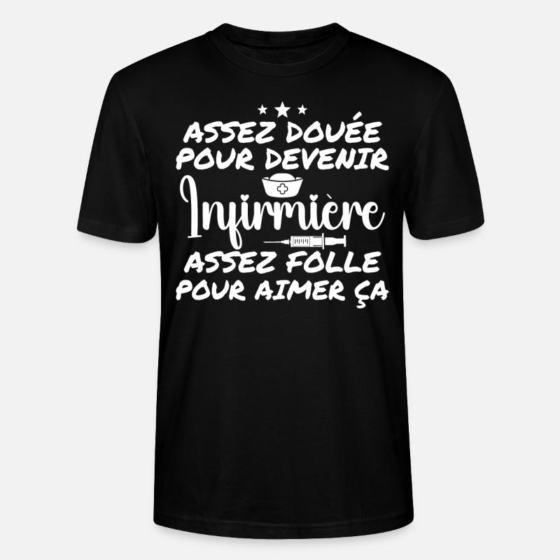 Assez Douée Pour Devenir Infirmière - T-shirt bio CRAFTER Stanley Stella Unisexe - noir