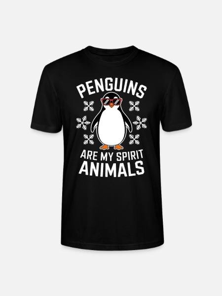Penguin Saying Funny Penguins Gift - Stanley/Stella CRAFTER Unisex Organic T-Shirt - black