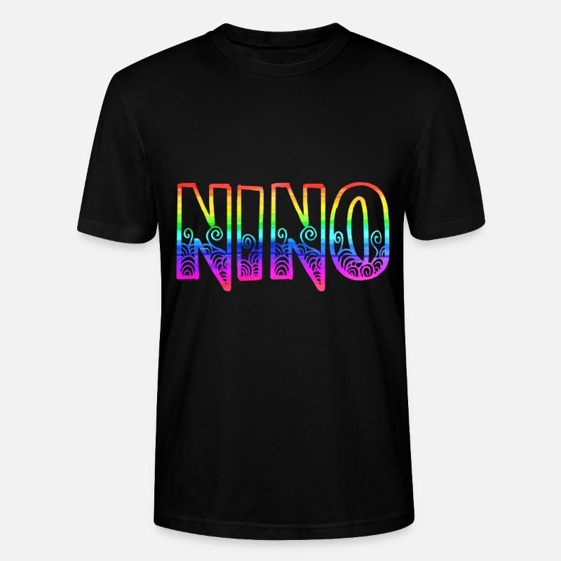 nino rs arc-en-ciel - T-shirt bio CRAFTER Stanley Stella Unisexe - noir