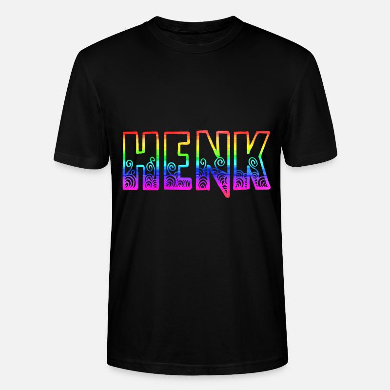 henk rs regenbogen - Stanley/Stella Unisex Bio-T-Shirt CRAFTER - Schwarz