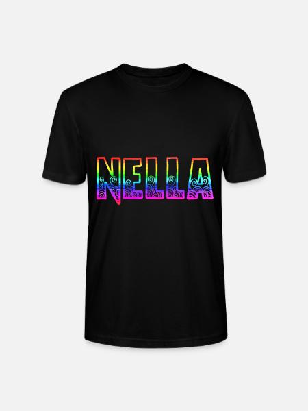 nella rs rainbow - Stanley/Stella CRAFTER Unisex Organic T-Shirt - black