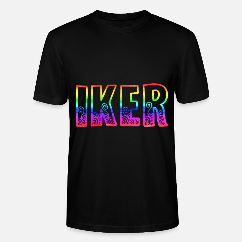iker rs regenbogen - Stanley/Stella Unisex Bio-T-Shirt CRAFTER - Schwarz