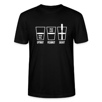 Oboist Oboistin Oboer Oboe Oboer Orchester - Stanley/Stella Unisex Bio-T-Shirt CRAFTER - Schwarz - Vorne - Alina (178cm) & Michal (187cm)