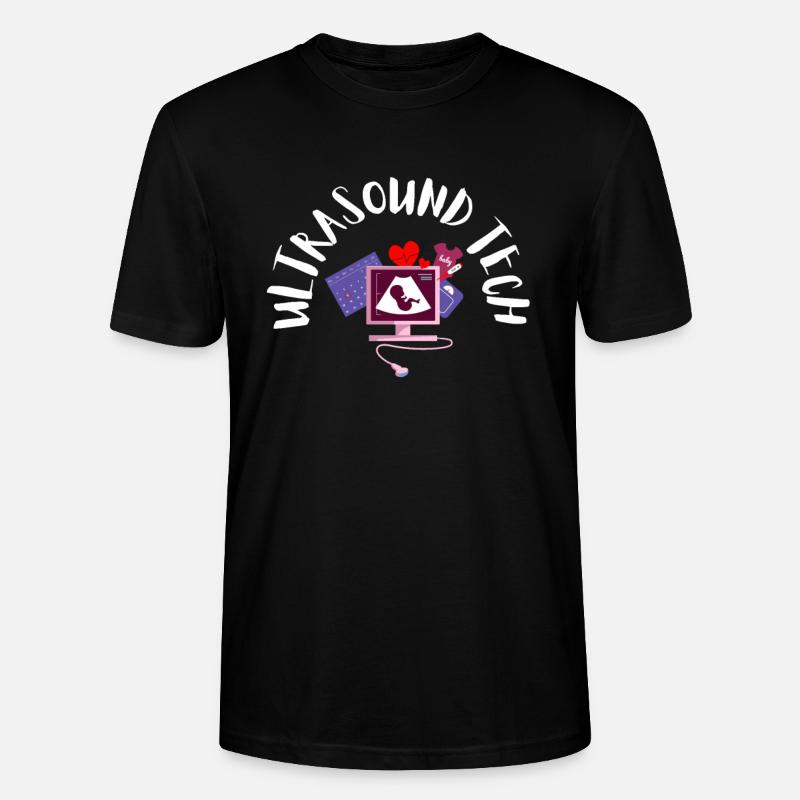 Échographiste Échographie Échographie Échographie - T-shirt bio CRAFTER Stanley Stella Unisexe - noir