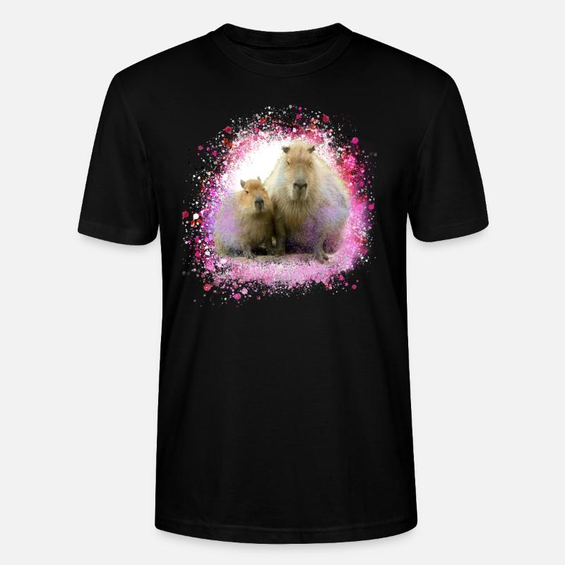 Capybara,Cochon,Graffiti,Capybara,Mère - T-shirt bio CRAFTER Stanley Stella Unisexe - noir