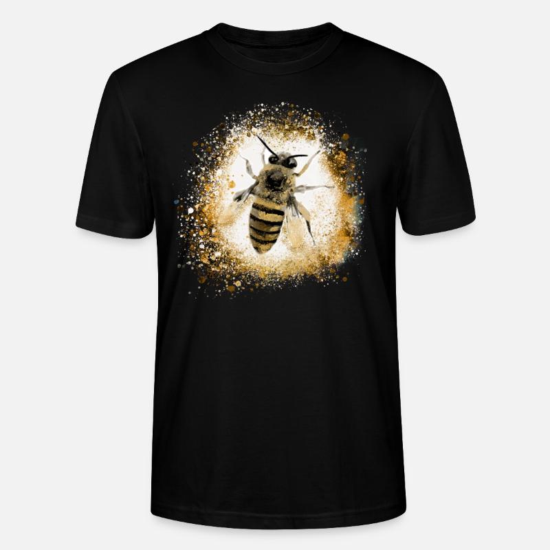 Bee,Gold,Graffiti,Painting,Wasp - Stanley/Stella CRAFTER Unisex Organic T-Shirt - black