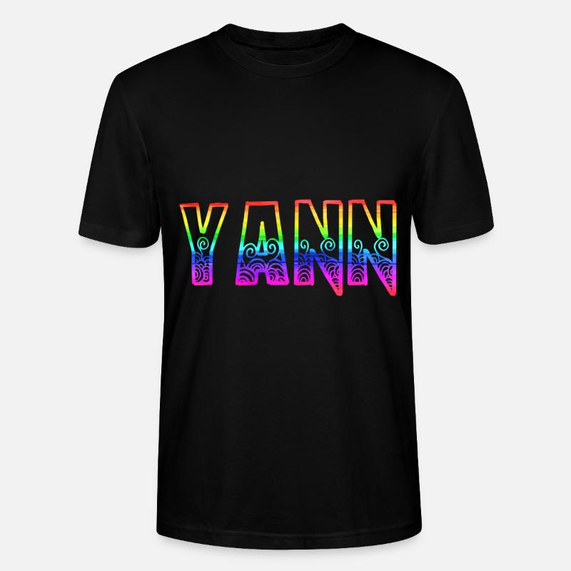 yann rs regenbogen - Stanley/Stella Unisex Bio-T-Shirt CRAFTER - Schwarz
