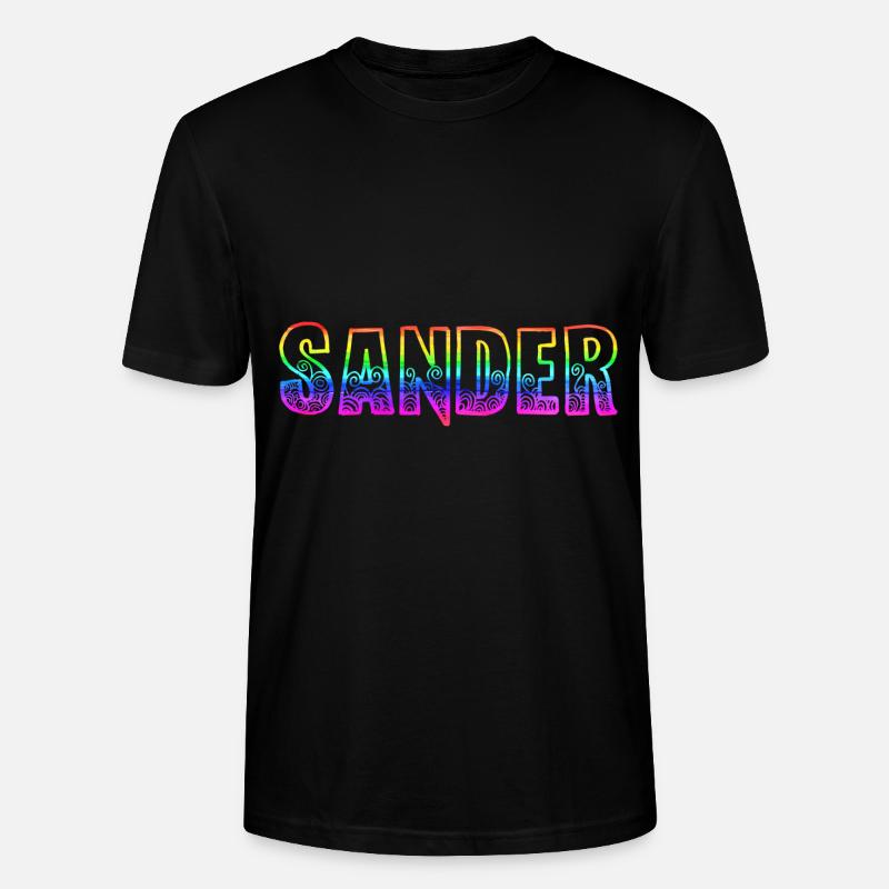 sander rs regenbogen - Stanley/Stella Unisex Bio-T-Shirt CRAFTER - Schwarz