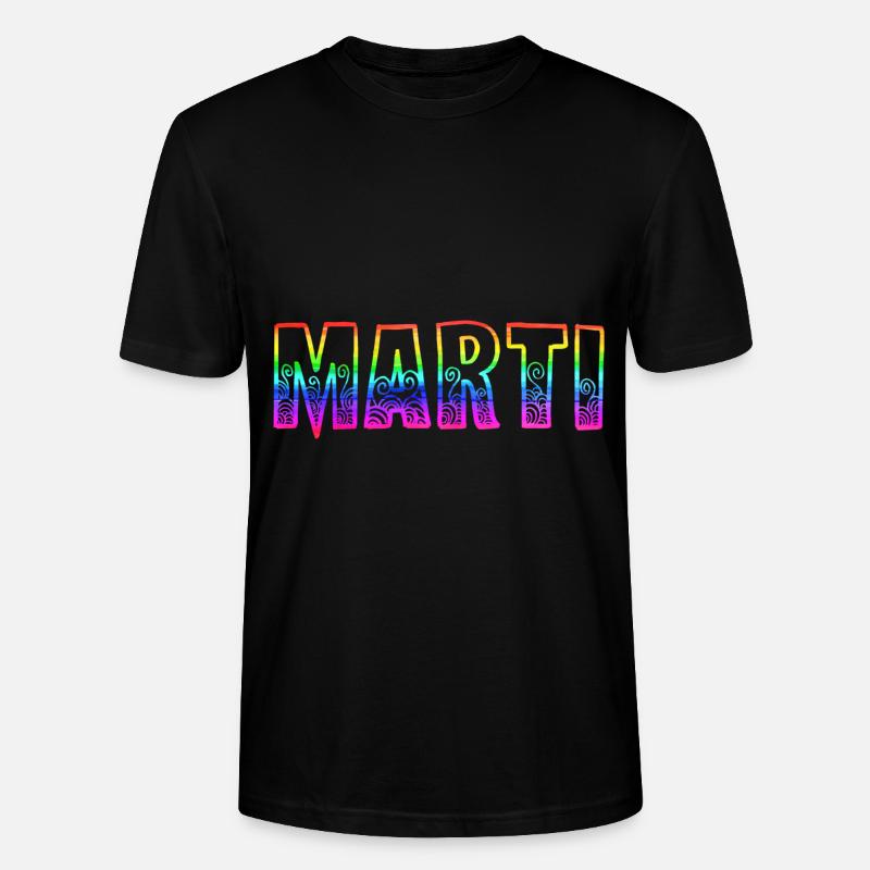 marti rs regenbogen - Stanley/Stella Unisex Bio-T-Shirt CRAFTER - Schwarz