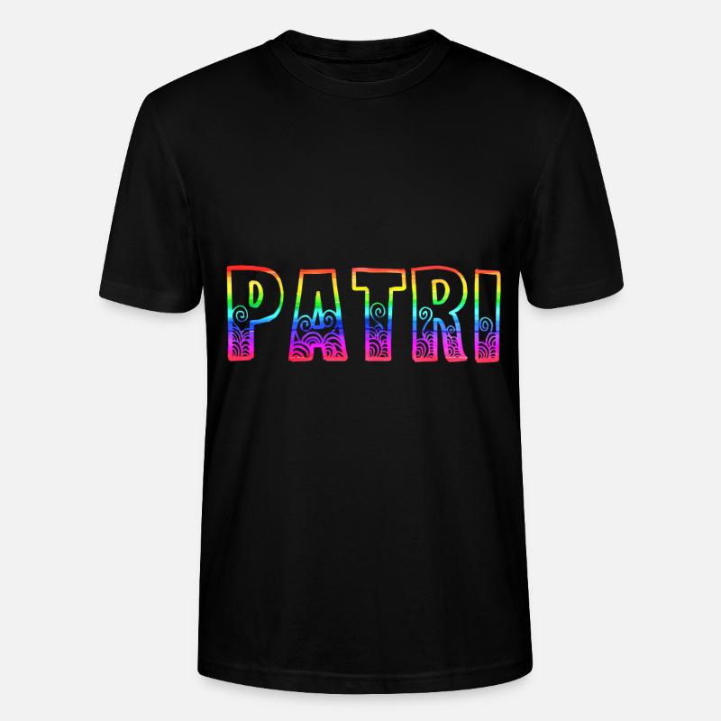 patri rs regenbogen - Stanley/Stella Unisex Bio-T-Shirt CRAFTER - Schwarz
