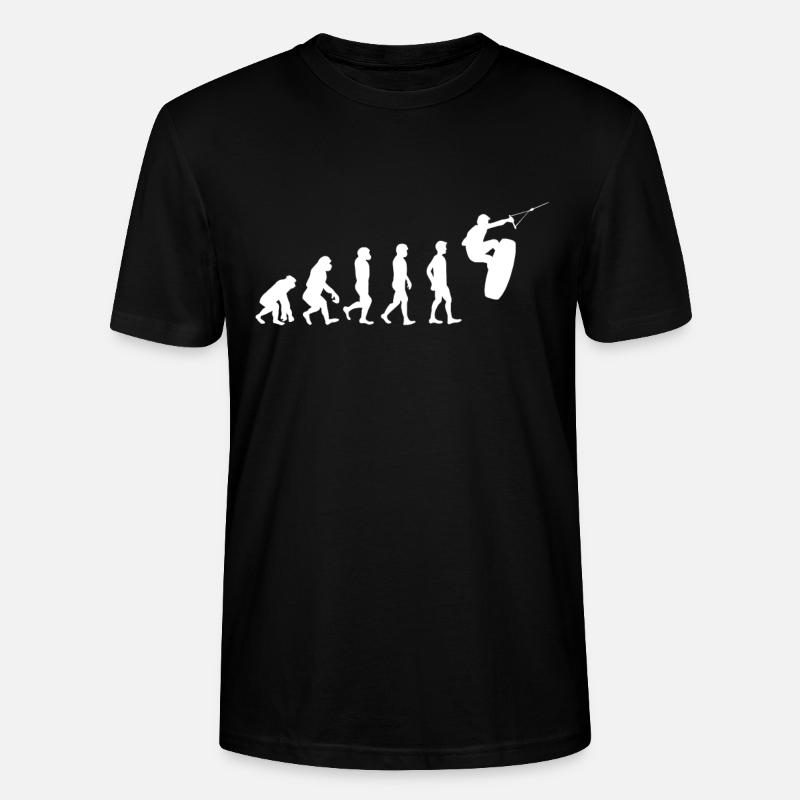 T-shirt Evolution Wakeboard Wakeboarder - T-shirt bio CRAFTER Stanley Stella Unisexe - noir