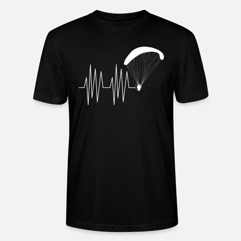 Paramoteur de fréquence cardiaque - T-shirt bio CRAFTER Stanley Stella Unisexe - noir