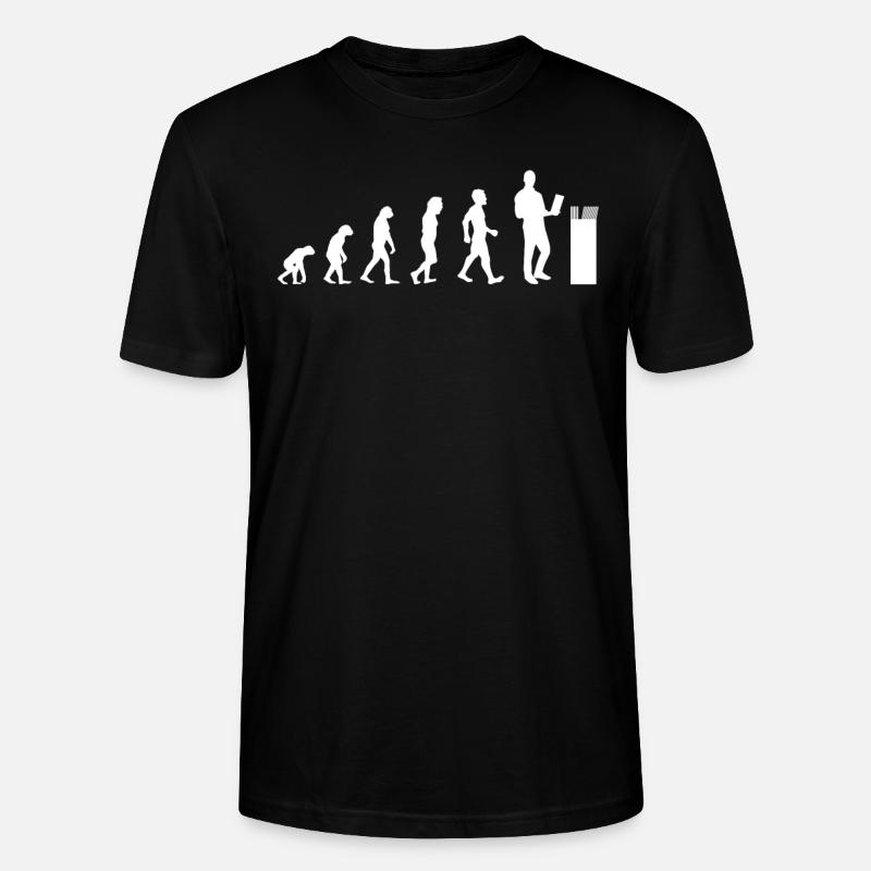 Evolution Bücherwurm Bibliothek - Stanley/Stella Unisex Bio-T-Shirt CRAFTER - Schwarz