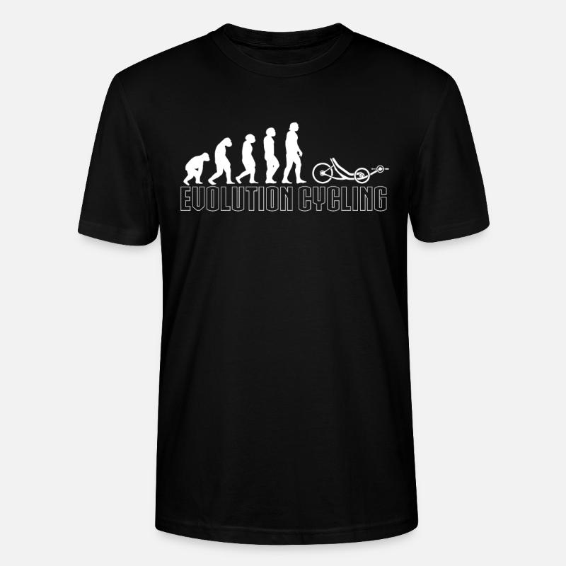 Evolution Recumbent Shirt Gift - Stanley/Stella CRAFTER Unisex Organic T-Shirt - black