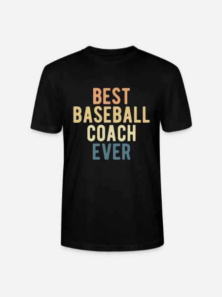 Best Baseball Coach Ever - Stanley/Stella CRAFTER Unisex Organic T-Shirt - black