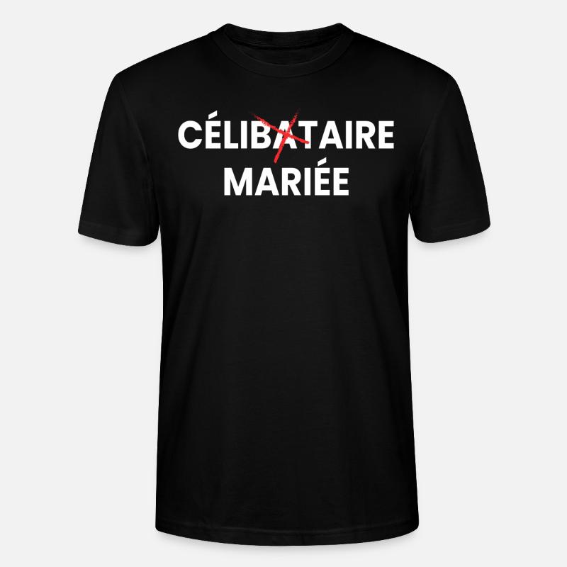 Humour Célibataire Mariée - evjf - EVJF - T-shirt bio CRAFTER Stanley Stella Unisexe - noir