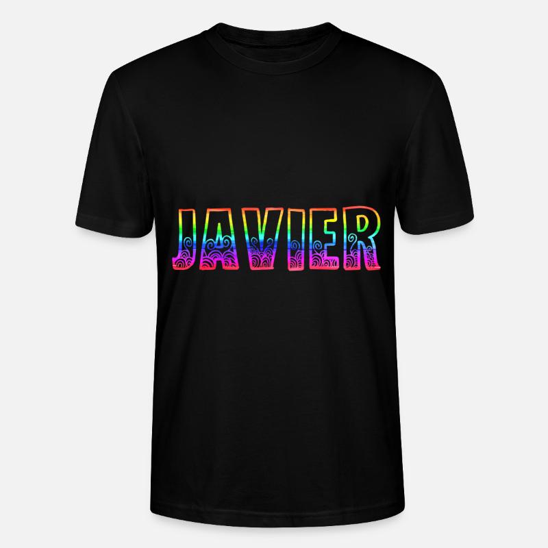 javier rs regenbogen - Stanley/Stella Unisex Bio-T-Shirt CRAFTER - Schwarz