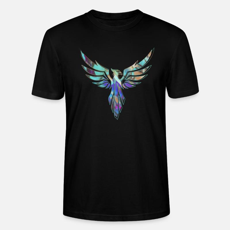 Phoenix,vogel,graffiti,Malerei,blau - Stanley/Stella Unisex Bio-T-Shirt CRAFTER - Schwarz