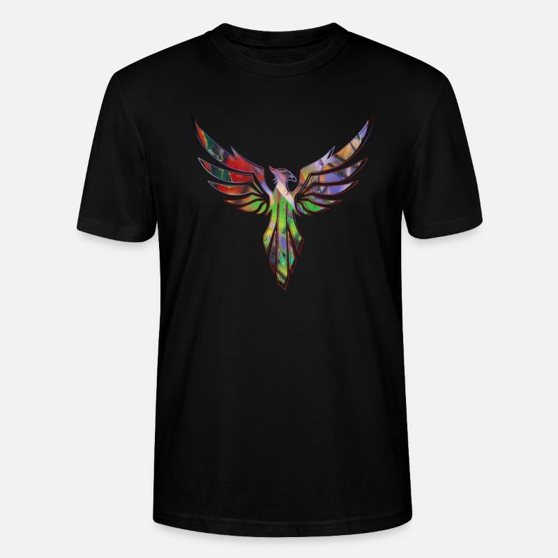 Phoenix,vogel,graffiti,Malerei,blau - Stanley/Stella Unisex Bio-T-Shirt CRAFTER - Schwarz