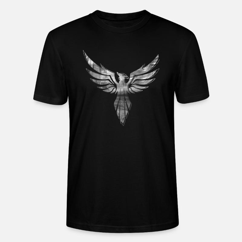 phoenix,vogel,graffiti,silber - Stanley/Stella Unisex Bio-T-Shirt CRAFTER - Schwarz