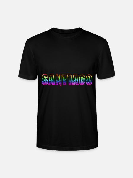 Santiago RS Rainbow - Stanley/Stella CRAFTER Unisex Organic T-Shirt - black