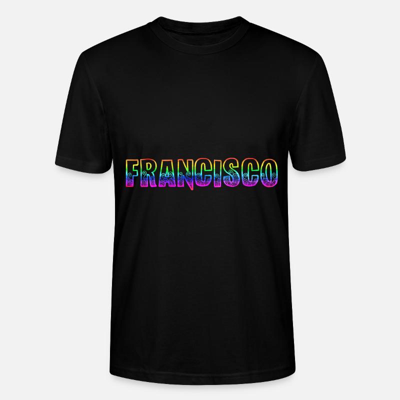 francisco rs regenbogen - Stanley/Stella Unisex Bio-T-Shirt CRAFTER - Schwarz